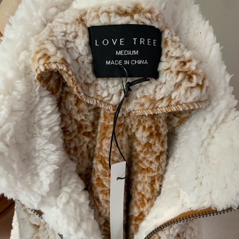 Last one! Teddy Bear Faux Sherpa 1/4 Zip Pullover - Picture 10 of 13